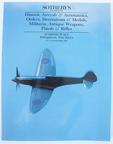 Sotheby's Historic Aircraft & Aeronautica Auction Catalogue - Click for the bigger picture