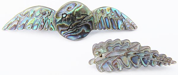 RNZAF Trench Art Sweetheart Brooches - Click for the bigger picture