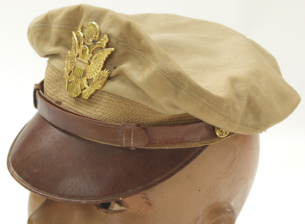 USAAF 'Flighter by Bancroft' Officer's Summer Crusher Cap in Tan - Click for the bigger picture
