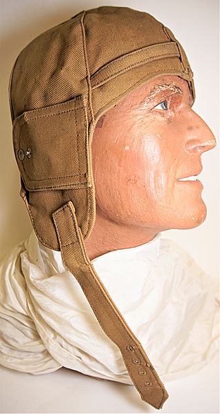 British War Department Issue Flight Test Helmet - Click for the bigger picture