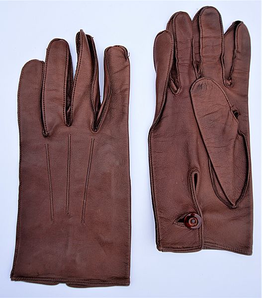 RAF Officers Brown Leather Dress Gloves - Click for the bigger picture