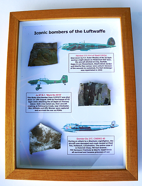 Iconic Bombers of the Luftwaffe Framed and Mounted crash Relics - Click for the bigger picture