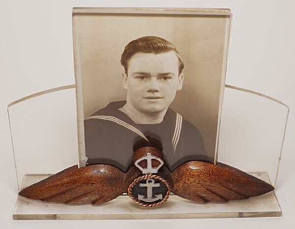 WWII Fleet Air Arm Lucite Trench Art Picture Frame - Click for the bigger picture