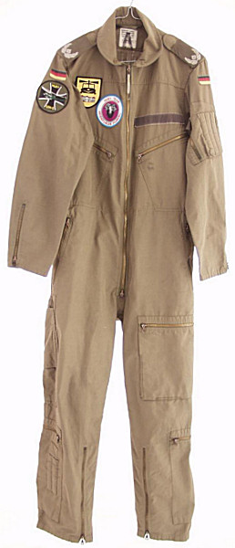 German Air Force Olive Green Fabric Flight Suit - Click for the bigger picture