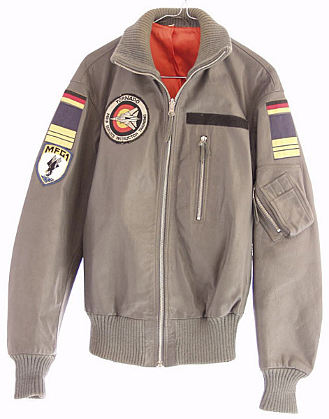 Luftwaffe Grey Leather Flight Jacket - Click for the bigger picture