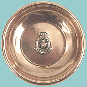 HMS Ark Royal Copper Ashtray - Click for the bigger picture
