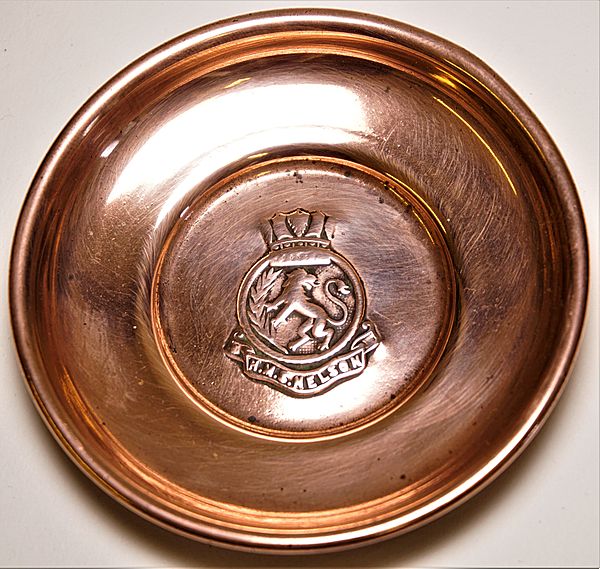 HMS Nelson Copper Ashtray - Click for the bigger picture