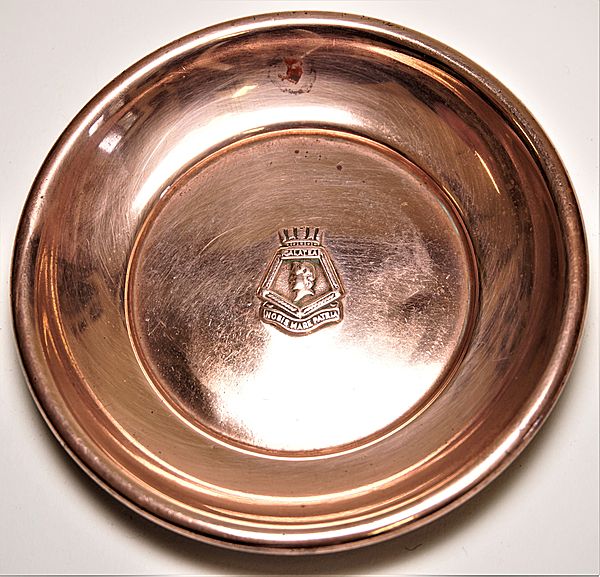 HMS Galatea Copper Ashtray - Click for the bigger picture