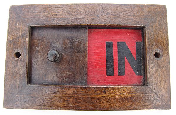 Ships 'In/Out' Cabin Sign Board - Click for the bigger picture