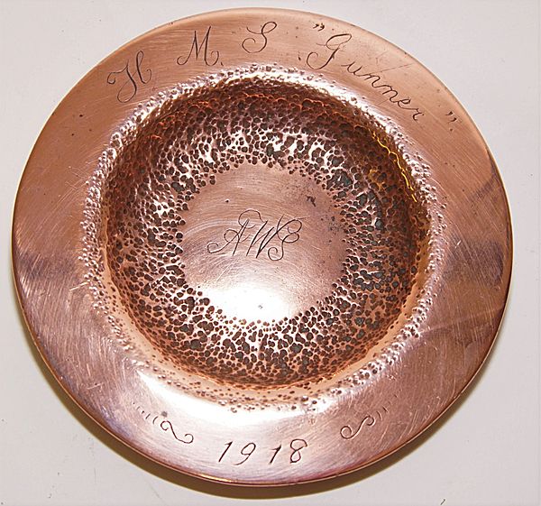 HMS Gunner Trench Art Ashtray - Click for the bigger picture