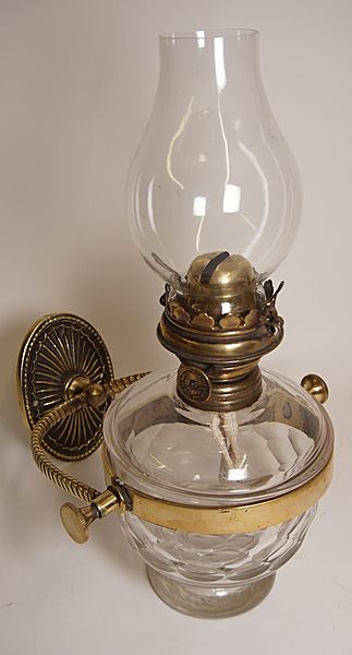 Large Early Ships Gimballed Oil Lamp - Click for the bigger picture