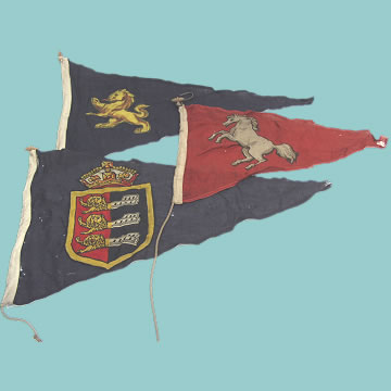 3 Original Marine Pennants - Click for the bigger picture