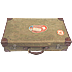 Leather and Canvas Suitcase with Mauretania Associations - Click for the bigger picture