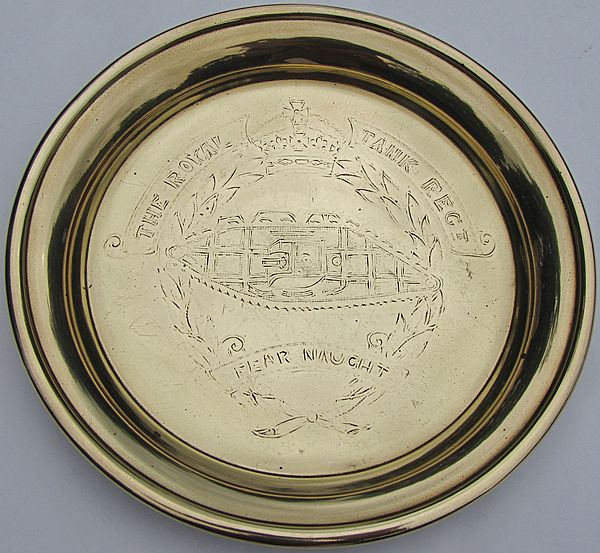 Royal Tank Regiment Trench Art Tray - Click for the bigger picture
