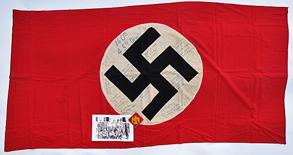 160th Field Artillery Regiment War Trophy Souvenir Flag Grouping - Click for the bigger picture